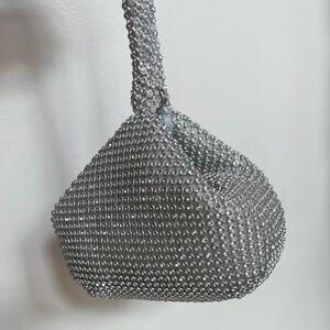 Sparkling Rhinestone Clutch, Evening Bag Party Bag, Silver Bag, Accessories NEW…